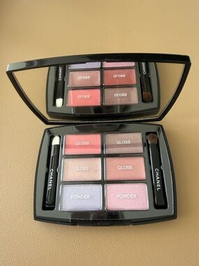 Chanel Contraste Lumiere • Multi color Palette Lips Eyes • Aquarelles